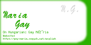 maria gay business card